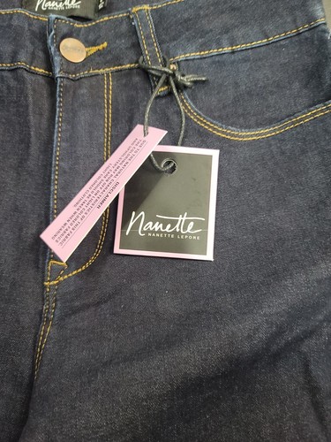 Nanette Lapore Jeans Womens Size 4 Hamilton Skinny Beaded Crop Light Blue Denim - Picture 2 of 5