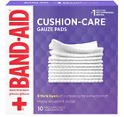 (2Pk) Band-Aid Cushion-Care Medium Gauze Pads, 10 Count 381371161256Vl