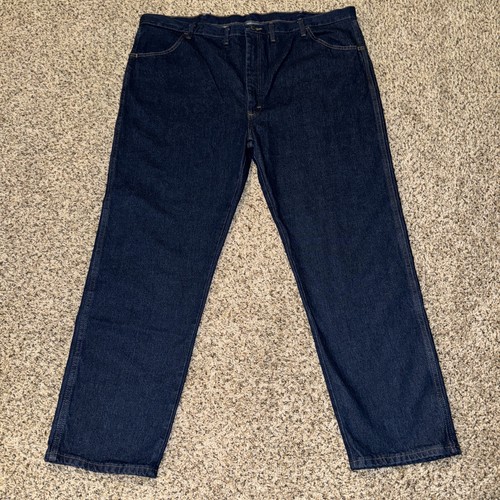 NWT Wrangler Rustler Jeans Dark Blue Regular Fit Straight Leg 100% Cotton 46x30 - Picture 4 of 6