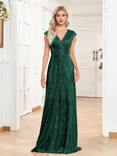 2023 Neu Schauspielerin Elegantes V-Ausschnitt Abendkleid Bodenwischer Kleid Chinesische Größe - Bild 29 von 34