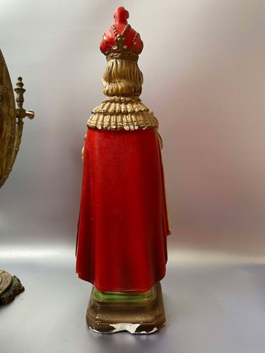 Catholic Religion Church Italy Plaster Infant of Prague Statue - Afbeelding 9 van 13
