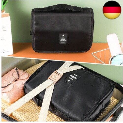 Kulturtasche zum Aufhängen, Kulturbeutel Herren Damen Klein Kosmetiktasche - Bild 5 von 9