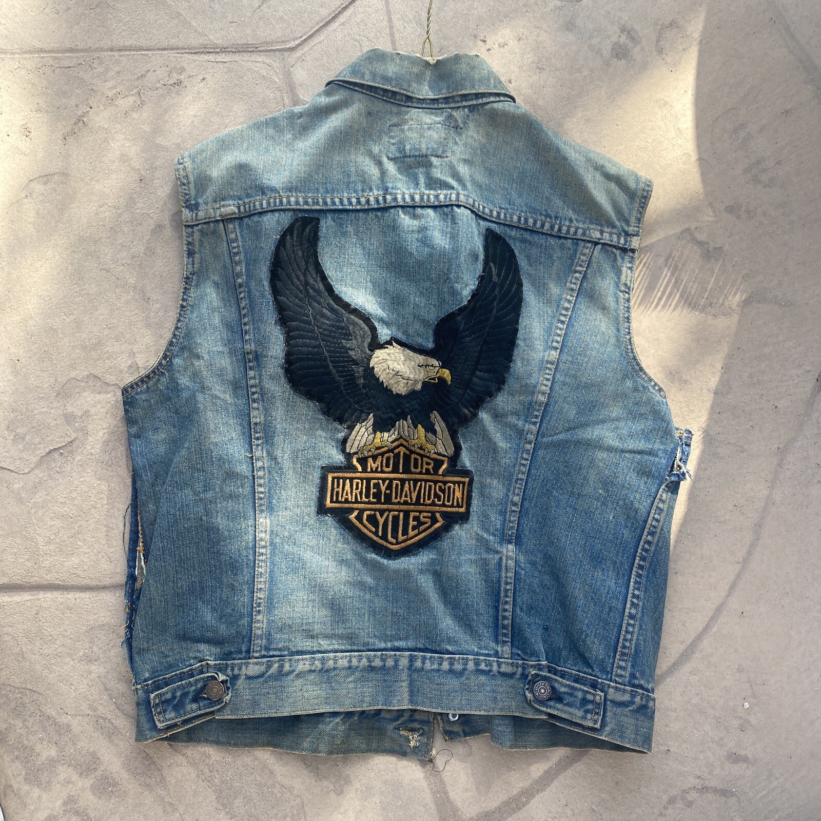 Vtg Vest Levis Jacket Harley Davidson 70s? - image 1