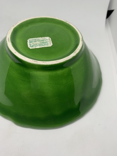 Schale Keramikschale Schüssel grün Retro. - Bild 10 von 12