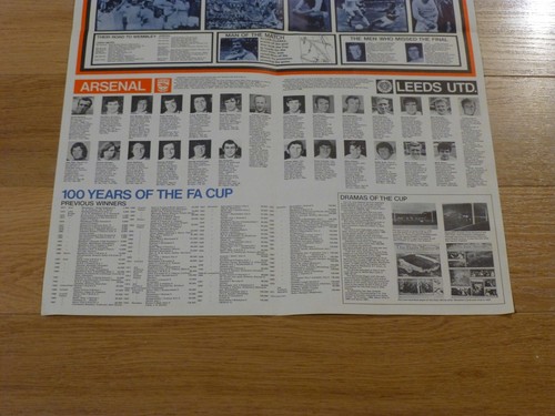 HUGE RARE 1972 FA CUP FINAL DAILY MIRROR FOLD OUT POSTER , 30 x 20" Leeds United - Picture 3 of 5