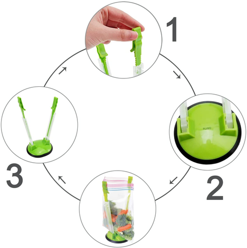 Baggy Rack Holder for Food Prep Bag/Plastic Freezer Bag/Ziplock Bag Holder Stand - Bild 2 von 2