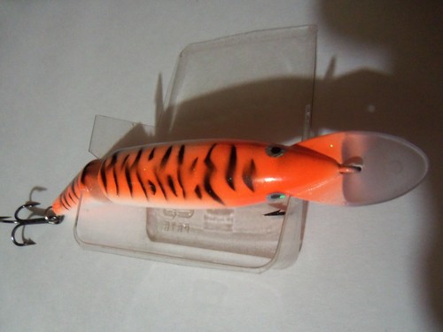 1 Rapala Gelenk Minnow Lure J13 VIPER Custom LEUCHTEN orange schwarze Streifen Neu in Verpackung - Bild 5 von 7