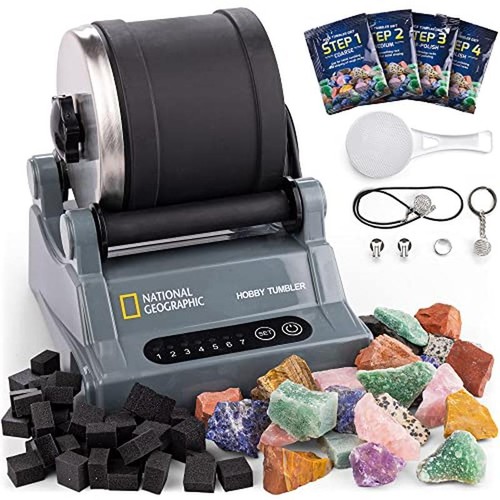 Rock Tumbler Kit Durable Gemstone Polisher W/ Timer STEM Science Toy Kit New - Picture 2 of 7