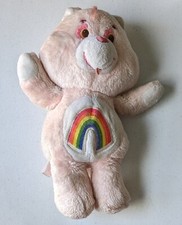 vtg 1983 Kenner Care Bears Cheer Bear 13" Pink Rainbow Stuffed Plush Teddy Bear