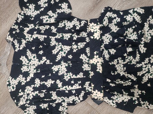 Argenti Vintage 80's Size 14 Blue white Green Silk Belted Women's Dress - Picture 9 of 15