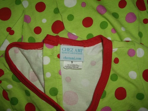 T13 Girls Size 5 Boutique Patsy Aiken Chez Ami Christmas Dress Polka Dots TWINS - Picture 5 of 5