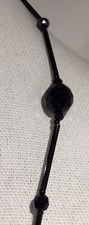 Eyeglass Chain Black Faceted Glass  Crystal Beads One-of-a-kind Handmade 25.5  