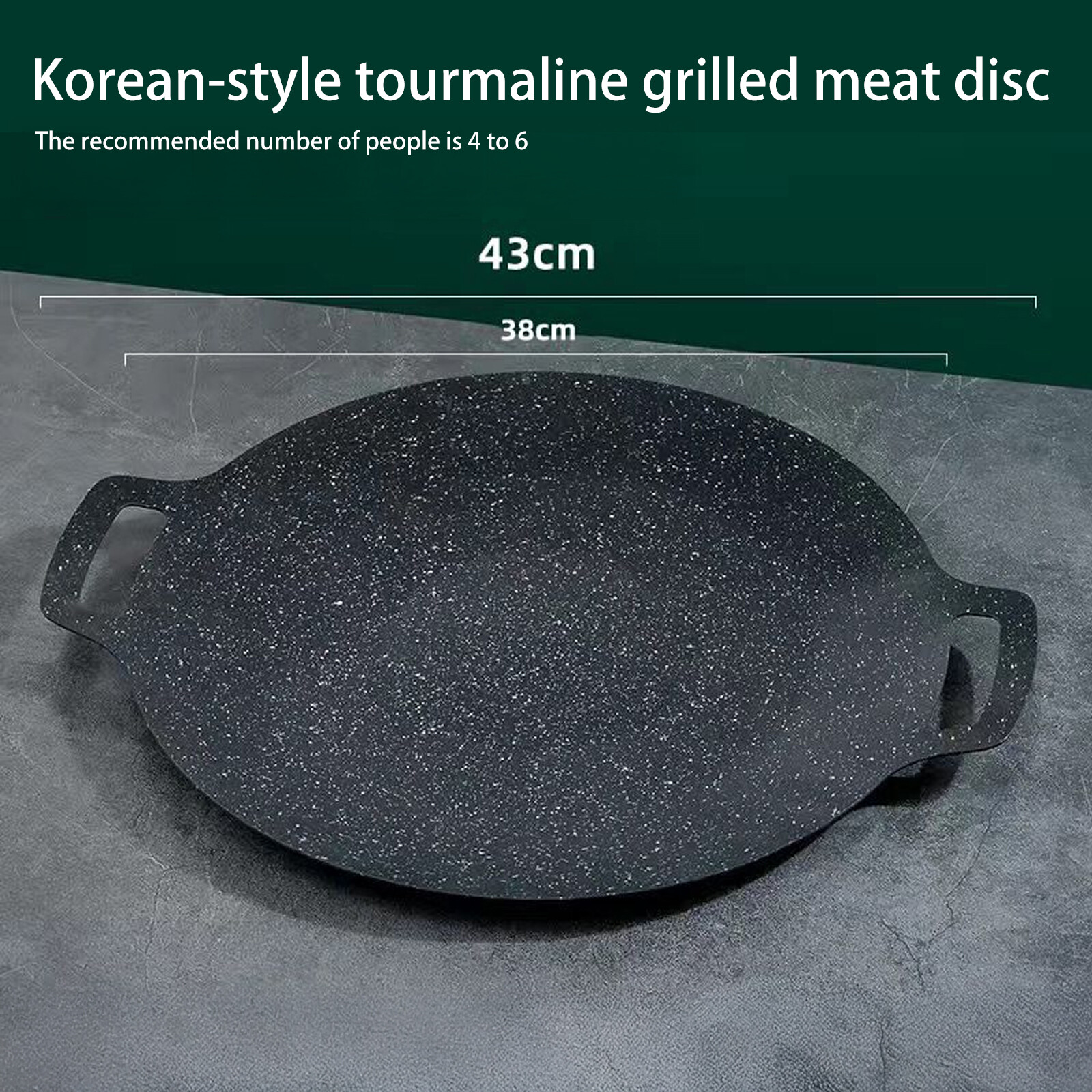 Large Non Stick Cast Iron Griddle Pan Skillet Cooking Plate Hob Stove BBQ Grill