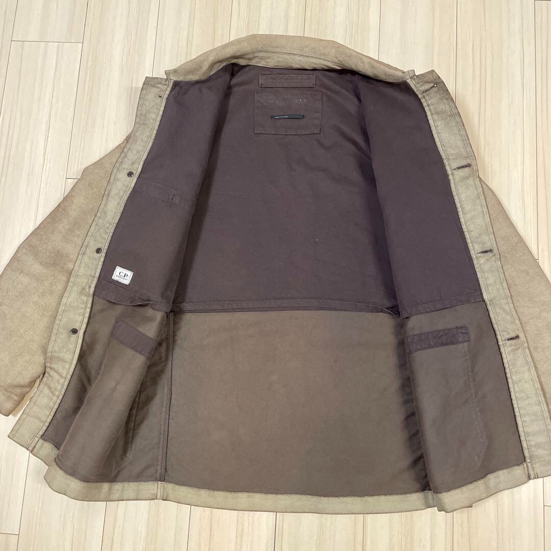 Vintage C.P. Company Half Coat Khaki Lining Brown Pocket Men