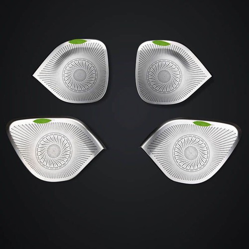 Fit For Volvo XC90 2016-2023 Silver Titanium Inner Door Speaker Frame Cover Trim - Picture 1 of 8