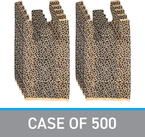 Plastic Shopping Bags 1000 Cheetah Leopard Grocery Size 11 ½" x 6" x 21" - Picture 13 of 16