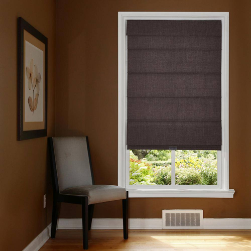 Cordless Blackout Fabric Roman Shade 35X64 Coffee - Picture 7 of 12