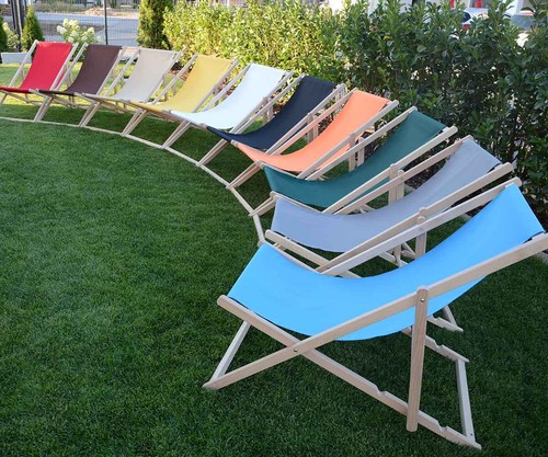Relaxliege Liegestuhl Strandstuhl Gartenliege Sonnenliege klapp verstellbar Weiß - Bild 5 von 5