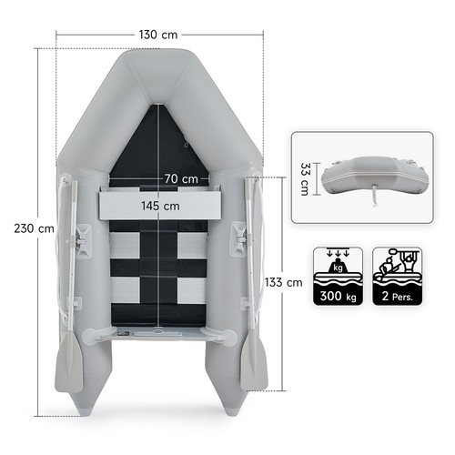 Crenex® 230 cm Schlauchboot Paddelboot Sportboot Angelboot Ruderboot Motoboot - Bild 7 von 17