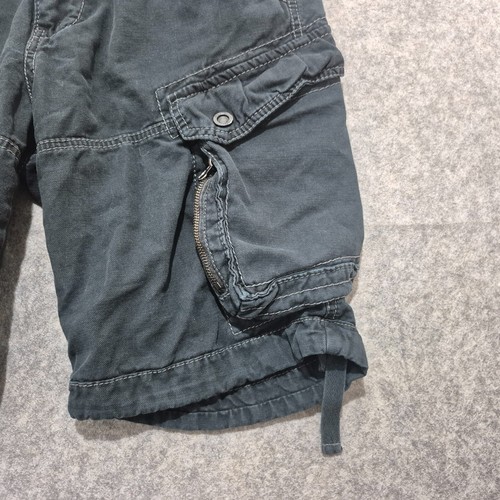 Vintage Jet Lag Shorts Mens 30 Black Cargo Paratrooper 10" Heavy Zipper Y2K - Picture 7 of 14
