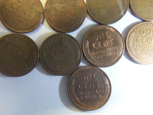 9 WHEAT PENNIES 1950-1958 A COMPLETE SET OF D-MINTS - Picture 13 of 13