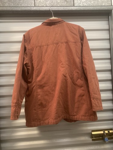 Woolrich Giacca Donna Cannella Taglia Large Cappotto 100% Cotone Shell Fodera Nylon - Foto 2 di 17