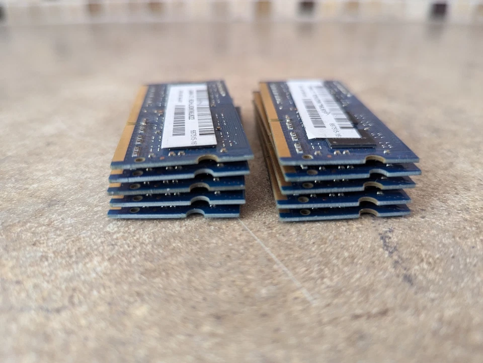 LOT OF 10 ELPIDA 4GB 1RX8 PC3-12800S-11-12-B4 EBJ40UG8EFU0-GN-F RAM J2-4(4) - Image 4 of 4
