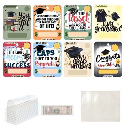 8pcs Classic Gold Black Gift Card Holder Paper Congratulations Notes Gift - Picture 6 of 22