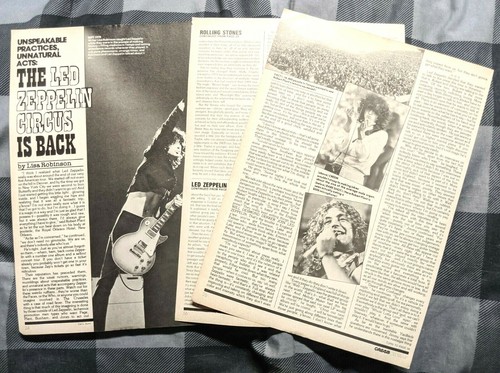 LED ZEPPELIN ROBERT PLANT AÑOS 70 ARTÍCULO DE REVISTA 3 PÁGINAS/ENTREVISTA COMPLETA 1 - Imagen 2 de 2