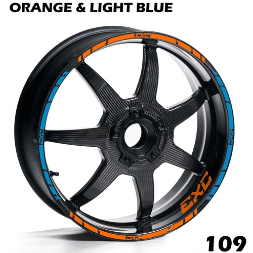 KTM EXC MOTORCYCLES WHEEL RIM STRIPES DECALS TAPE STICKERS FULL BIKE KIT - Picture 9 of 12