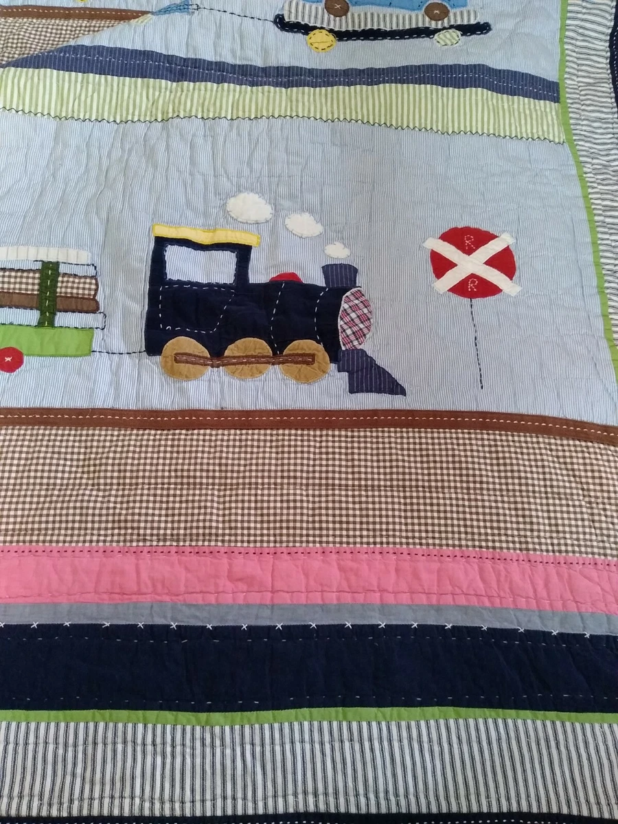 Pottery barn train quilt deals