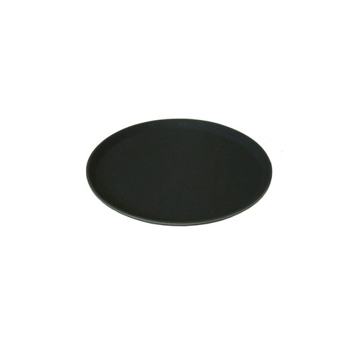 Round Black Bar Tray Non Slip Serving Bar Waiters Grip Tread Tray 11" (28cm) - Picture 10 of 12