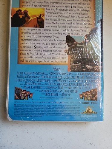 The Princess Bride 1987 VHS Movie- A Rob Reiner Film NEW/SEALED - Picture 4 of 6