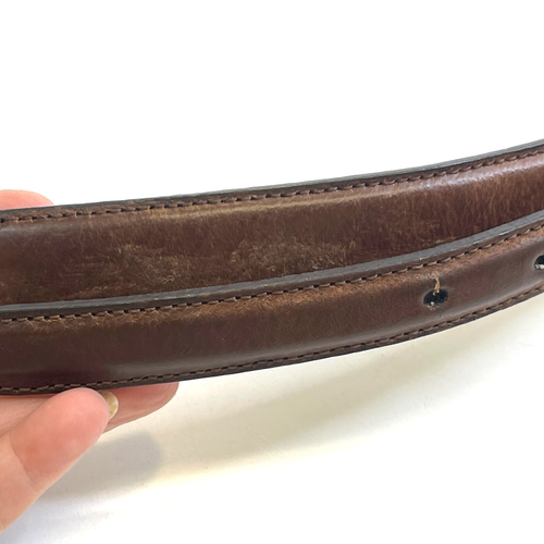 NOCONA Western Ranger Lace Arrow Leather Belt Sz 50 Tooled Design, Silver Buckle - Picture 9 of 11