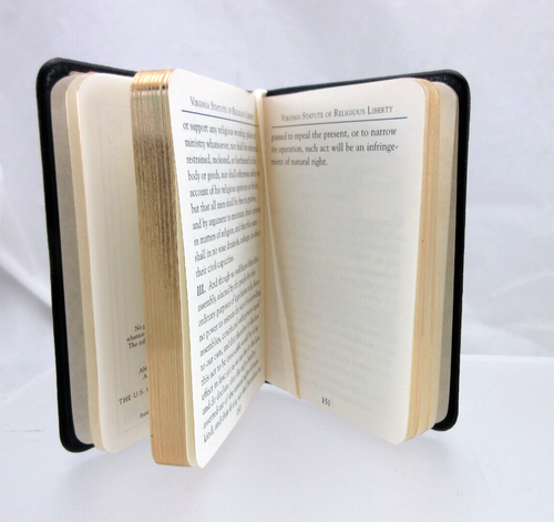 United States Constitution MINI Book Leather Cover Post Miniatures Black - Picture 7 of 10