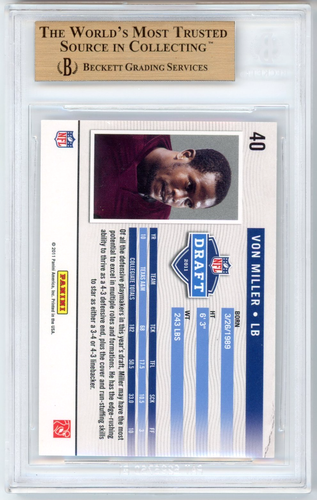 POP 1: Von Miller BGS 9.5: 2011 Prestige NFL Passport Rookie Year Card Gisto - Picture 2 of 3