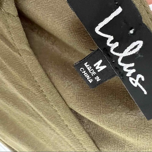 NWT Lulu’s Llewyn Culotte Button Front Jumpsuit | Olive Green | Medium - Picture 5 of 7