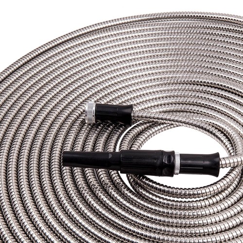 75FT Garden Water Hose Watering Pipe Stainless Steel Flexible with Nozzle - Picture 10 of 10
