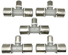 5 x Uponor 40mm x 25mm x 40mm press fit composite reducer tee MLCP 1046394