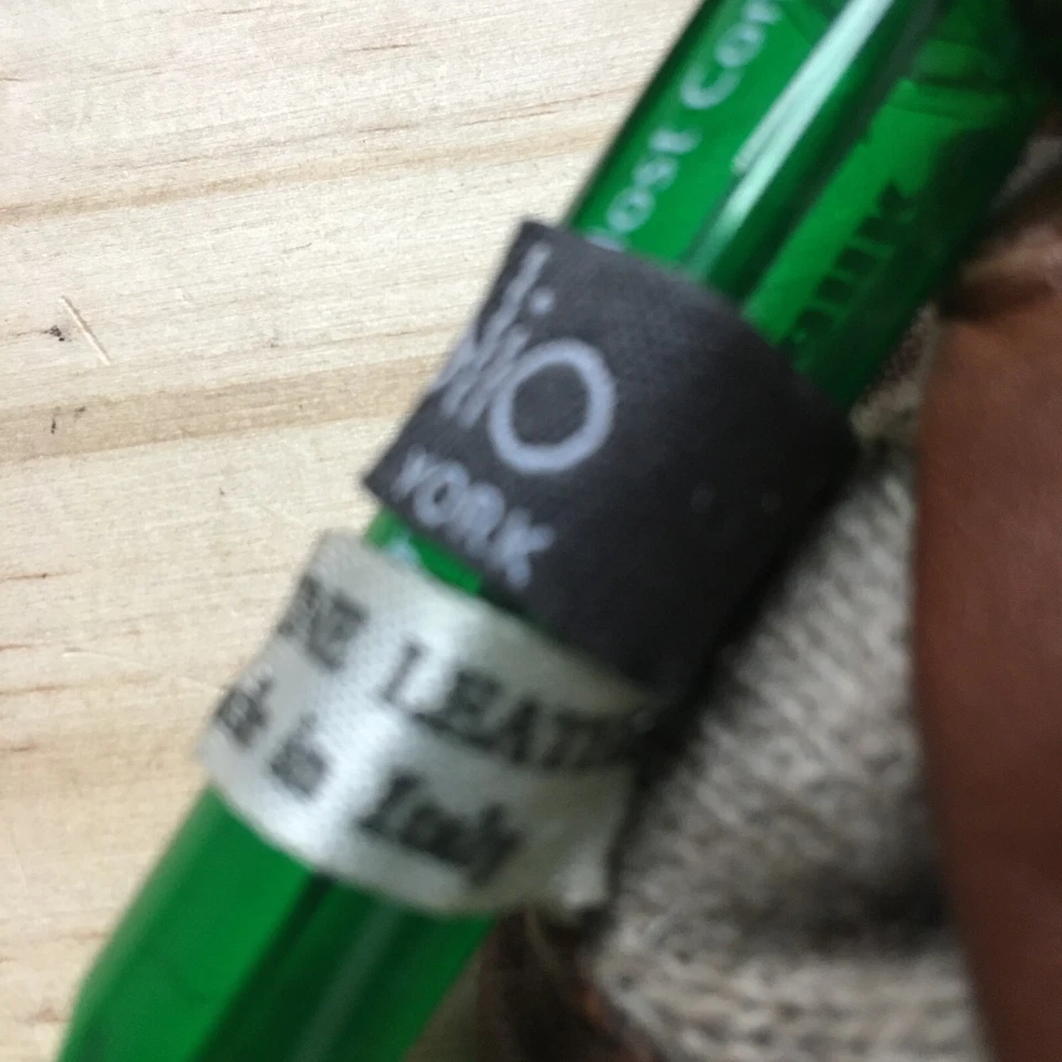 Folio New York Leather Gloves 100% Cashmere Lining Brown Size 7 Made in Italy - Image 4 of 4