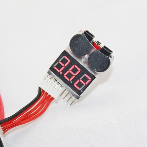 1-8S Buzzer Lipo Alarm Warner Schutz Checker Voltage LED Pieper Buzzer I6B8 - Bild 4 von 12