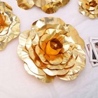 4 pcs 20" Gold Artificial Large Roses Flowers Wall Backdrop Party Wedding