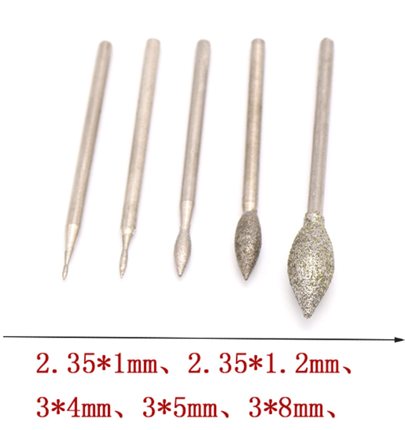 2.35/3mm Diamond Grinding Point 0.88mm for Stone Carving Engraving