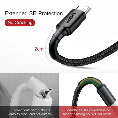 1M/3M USB to Type C Charger Cable 3A Fast Charging Lead Data Cord for Samsung AU - Picture 10 of 15
