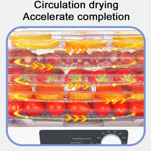 Electric Food Dehydrator Machine for Jerky Fruit Drying 350w w/5 Removable Trays - Picture 7 of 12