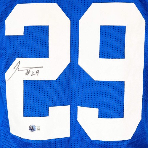 Joseph Addai Signed Indianapolis Blue Football Jersey (Beckett) - Picture 2 of 3