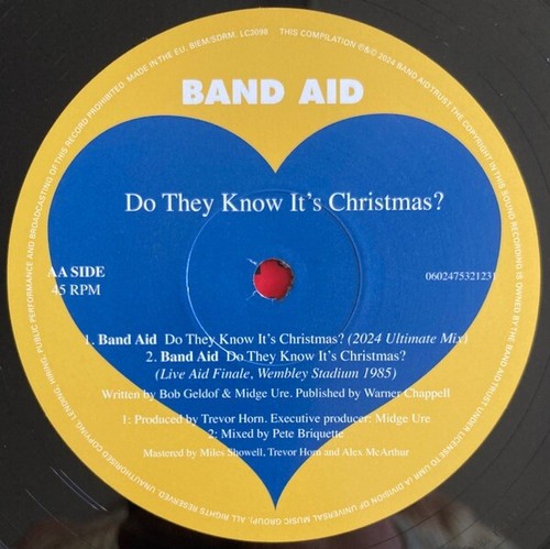 BAND AID🎄Do They Know It's Christmas? 2024 40th Anniversary LP 🇬🇧UK Import🆕 - Picture 5 of 8