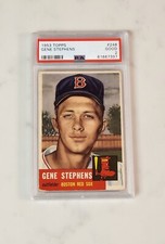 1953 Topps GENE STEPHENS PSA 3 VG Boston Red Sox 