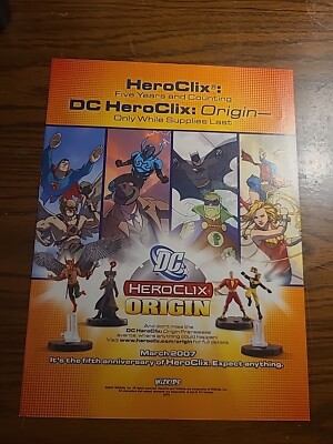 DC Heroclix Origin Print Ad 2007 8x11 Great To Frame 