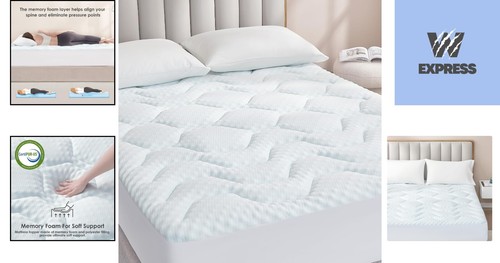 Gel Topper 180x200 cm - Eleganter, gesteppt Memory Foam für besseren Schlaf - Bild 2 von 12